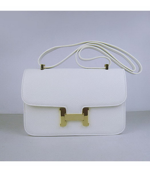 Hermes Constance Togo Leather Bag HSH020 White Gold